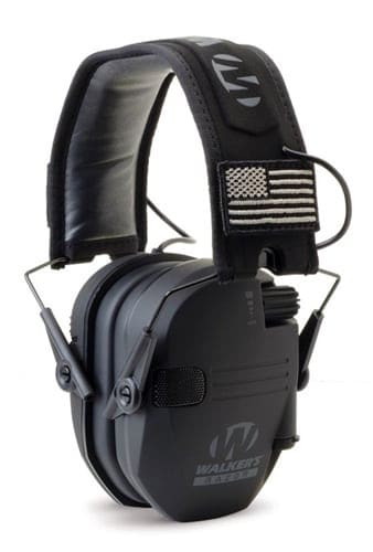 Walker's Razor Slim Electronic Shooting Earmuffs – FDE Patriot Edition, 23dB NRR