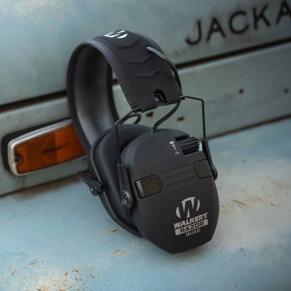 Razor Electronic Quad Ear Muff - Black | Walker's Game Ear