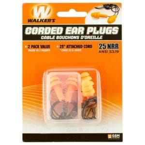 Walkers Sporting Good Game Ear Foam Ear Plugs 10/Pack GWP-FP5PK 