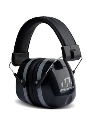 Limited Edition Ultra Low-Profile Earcups Black Razor Slim Passive Earmuff 
