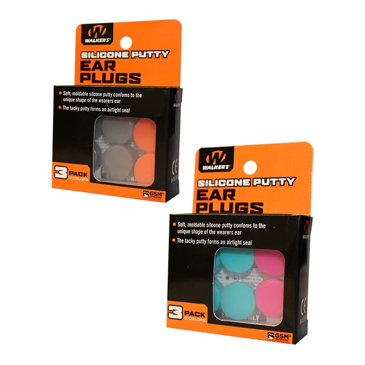 Insta-Putty Moldable Silicone Putty Ear Plugs (Two Pairs w/Carry Case) -  Moldable Silicone Ear Plugs